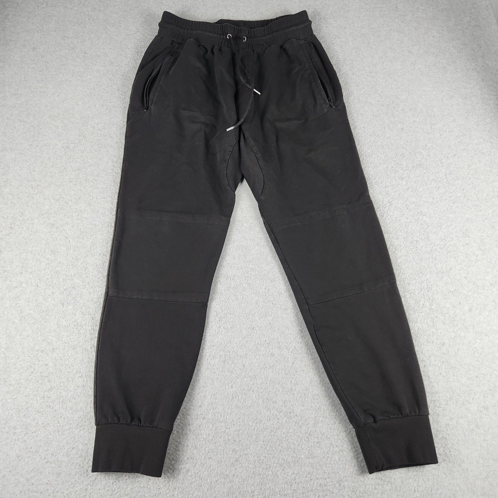 Caliville Joggers Sweatpants Mens Large Black Cotton Stretch Drawstring Waist